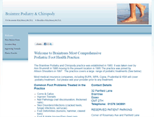 Tablet Screenshot of braintreepodiatry.com